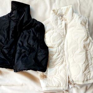 Puffer vests. Girls size 10